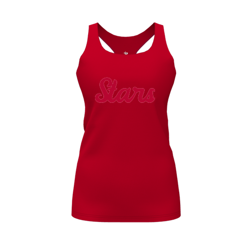 [CUS-DFW-RCBK-PER-RED-FYS-LOGO2] Racerback Tank Top (Female Youth S, Red, Logo 2)