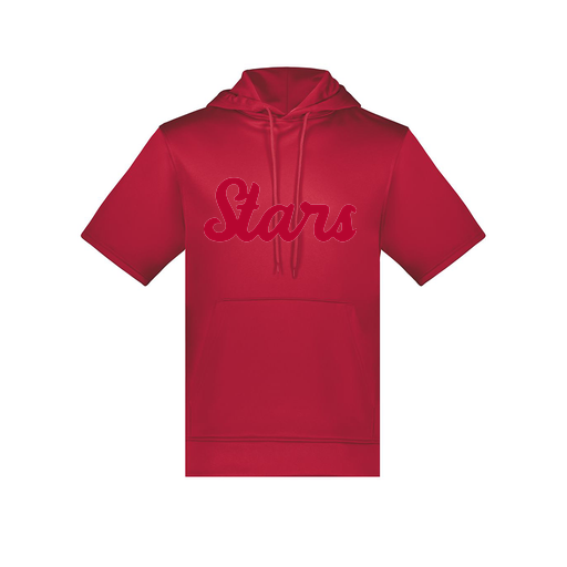 [6871.083.S-LOGO2] Men's Dri Fit Short Sleeve Hoodie (Adult S, Red, Logo 2)