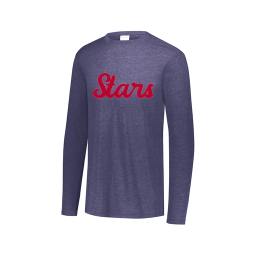 [FTLCUBNV-AXS-LOGO2] Decker Men's Tri-Blend T-Shirt - Long Sleeve (Adult XS, Navy, Logo 2)
