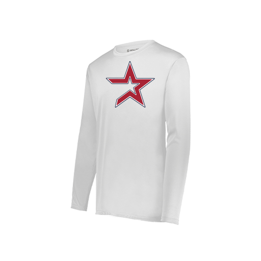 [222823.005.S-LOGO1] Youth LS Smooth Sport Shirt (Youth S, White, Logo 1)
