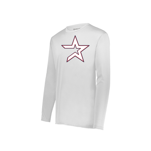 [222823.005.S-LOGO3] Youth LS Smooth Sport Shirt (Youth S, White, Logo 3)