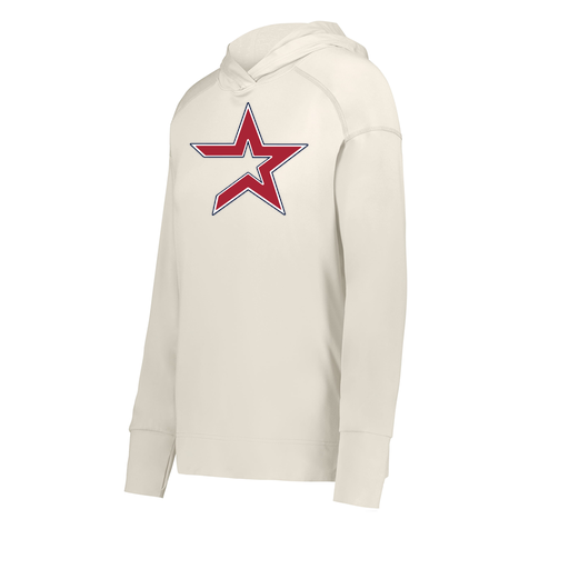 [222798-WHT-FAXS-LOGO1] Ladies Ventura Thin Knit Hoodie (Female Adult XS, White, Logo 1)